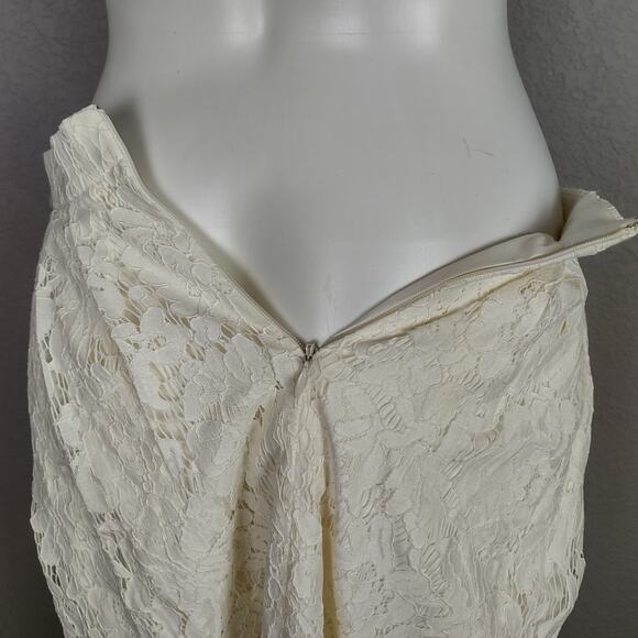 J Crew Collection Floral Lace Midi Skirt and Cropped Top Ivory Set Size 0 - Picture 14 of 16